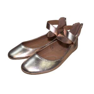 Bella Marie Dana Ballet Flats Rose Gold, Size 8 Classic Ballerina Shoes